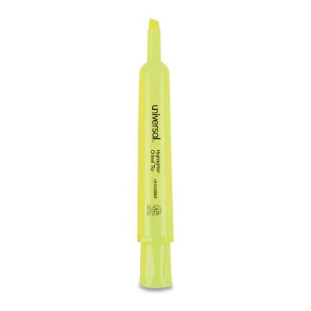 Universal Products Universal Desk Highlighters, Chisel Tip, Fluorescent Yellow, 36/Pack UNV08866